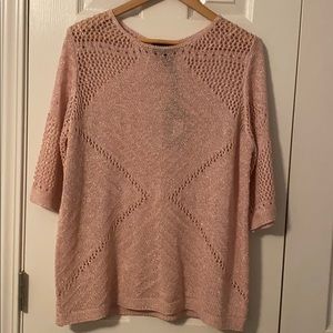 NWT Rain rose metallic sweater